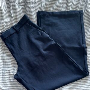 Lee Navy wide leg stretch trousers